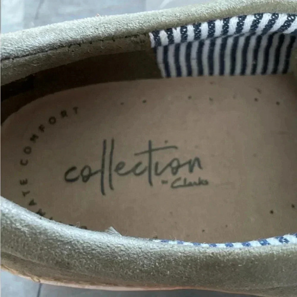 Clarks Womens  NuBuck Leather  Lace-Up Sneakers -Marie Mist NWOT Sz  8.5 - Picture 4 of 4